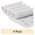 4 Pack White Foam Cushioned Shower Mat with Suction Cups - 21x21 Inches - Variation of THIS listing 4