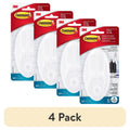 4 Pack Command Large Caddy Hangers - Frosted Plastic Bathroom Organization