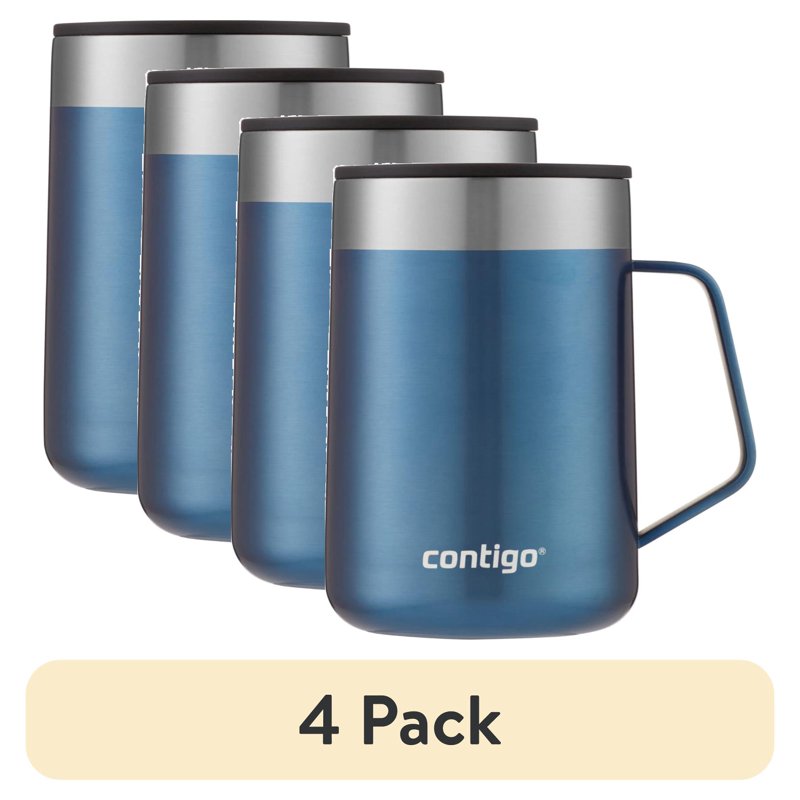 14 oz. Stainless Steel Vacuum Insulated Mug - Blue Corn, 4 Pack