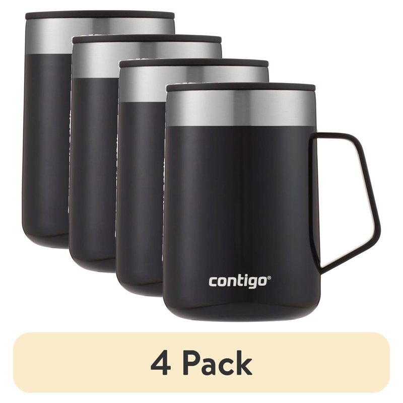 Contigo 14oz Vacuum Insulated Stainless Steel Mug - Licorice, 4 Pack