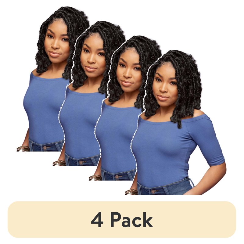 Butterfly Locs Crochet Hair Extensions - 12 Inch, #1B