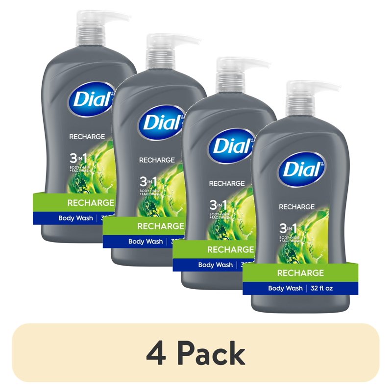 Dial Recharge 3-in-1 Men's Body Wash - Cedar Leaf Scent, 32 fl oz