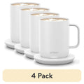 Ember Temperature Control Smart Mug 2 - 10 oz, White, 4 Pack