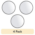 (4 Pack) Mainstays 3-Piece 10-In Black Round Wall Mirror Set - Indoor Decorative Mirrors with Modern Frames
