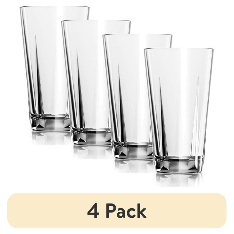 16 oz Glass Tumbler - 4 Pack for Everyday Beverages
