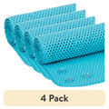 Aqua Blue Cushioned Foam Bathtub Mat 17 x 36 Inches with Suction Cups - Variation of THIS listing