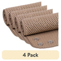 Mainstays Taupe Bathtub Mat with Suction Cups - Cushioned Foam, 17 x 36 Inches - 4 Pack