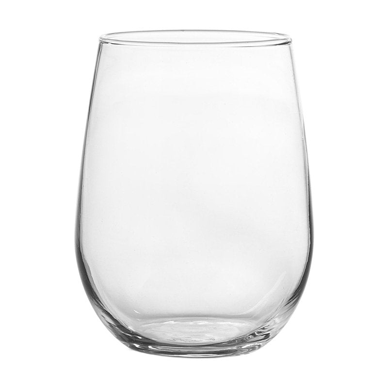 Clear Stemless Wine Glass Set - 17 oz, 4 Pack