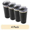 20 oz Stainless Steel Tumbler - 4 Pack, Black