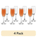 6 oz Glass Champagne Flute - 4 Pack for Special Occasions