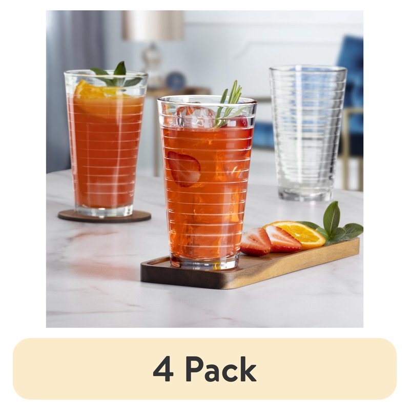 16.2 oz Glass Drinkware Set - 8-Piece, 4 Pack