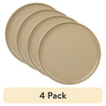 Brown Stoneware Dinner Plates - 4 Pack