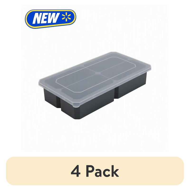 BPA-Free Ice Cube Tray - 4 Pack for Meal Prep & Freezer Organization