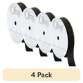 (4 Pack) Offray Grosgrain Ribbon 0.63 inch Black - Craft & Gift Wrap Trim