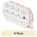 (4 Pack) Offray Satin Ribbon - Carnation Pink 5/8 inch, 18 Feet Each - Craft & Gift Wrap
