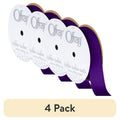 (4 Pack) Offray Regal Purple Grosgrain Ribbon 7/8 Inch x 18 Feet - Craft & Gift Wrap
