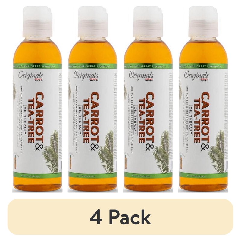 Moisturizing Carrot & Tea Tree Oil Therapy for Hair & Skin - 4 Pack