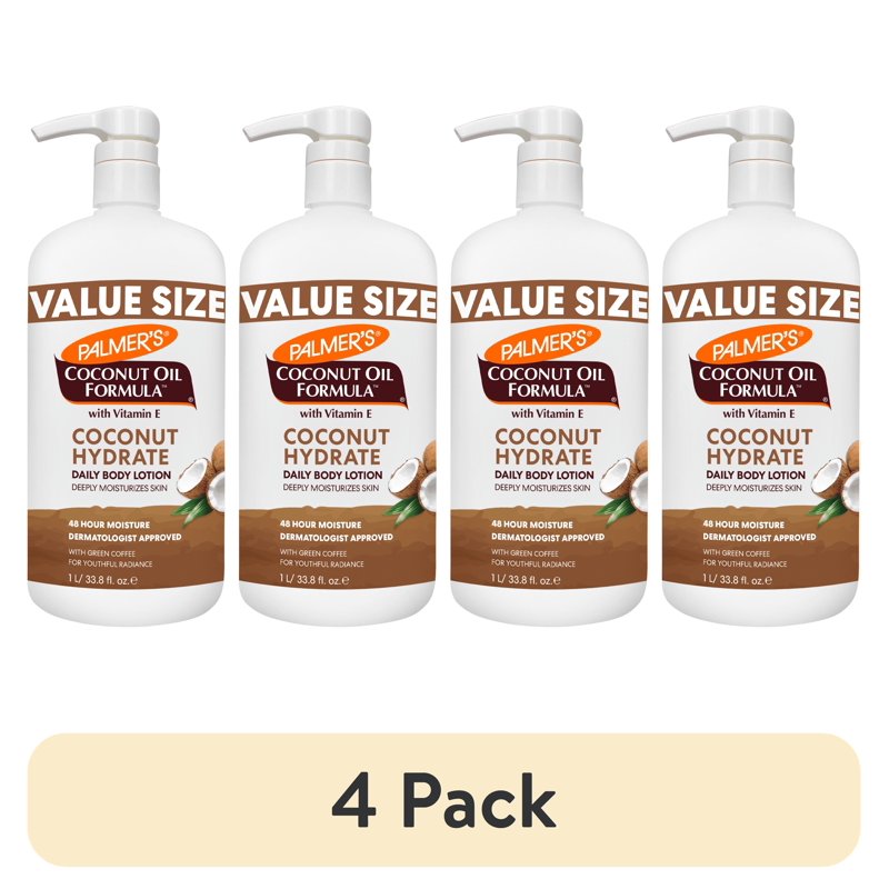 Coconut Oil Body Lotion - Hydrating Formula, 33.8 fl. oz. - Multipack