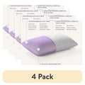4 Pack Purple Harmony Pillow Tall Standard - 360º Purple Grid Hex Technology, Hypoallergenic