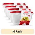 Food Storage Containers - Rubbermaid TakeAlongs 4 Pack, 15.7 Cup - Clear/Red