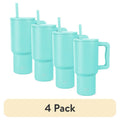 30 oz Insulated Stainless Steel Trek Tumbler with Straw Lid - Ocean Water, 4 Pack