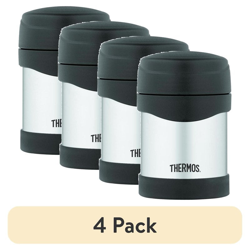 10 oz Vacuum Insulated Stainless Steel Food Jar - Silver, 4 Pack