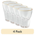 Scalloped Shot Glass Set - 4 Pack of Thyme & Table Glasses