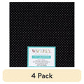 4 Pack Cotton Fat Quarter Fabric - Pindot Onyx 18x21 Inches for Quilting & Sewing
