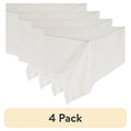 Rectangular White Lace Plastic Table Cover - 54" x 108" - 4 Pack