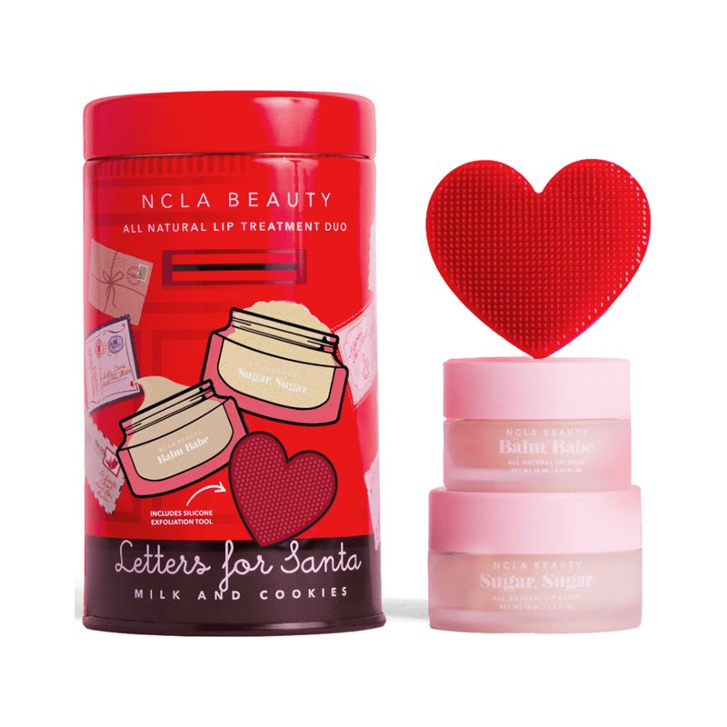 3-Piece Vegan Lip Care Gift Set with Sugar Scrub, Balm, and Scrubber