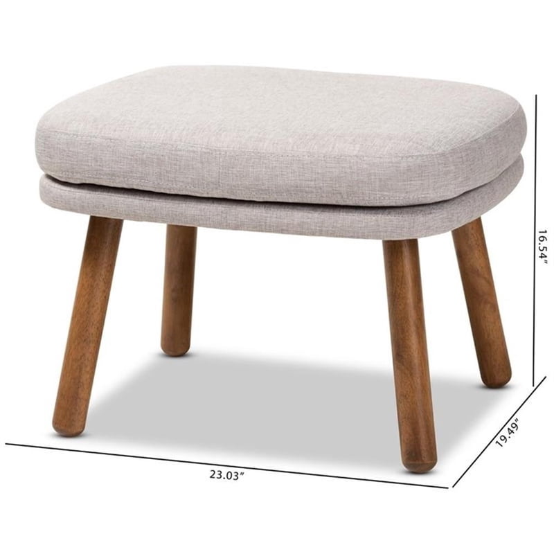 Lovise Ottoman - Mid-Century Modern Design with Foam Padding