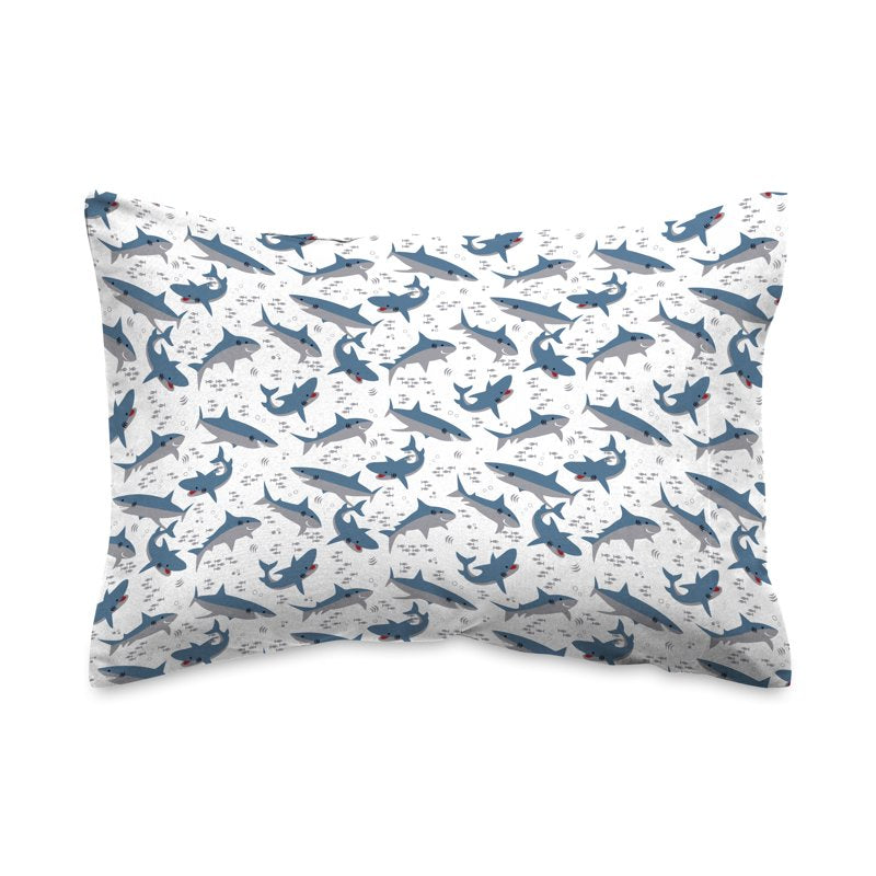 Child Shark Microfiber Sheet Set - Twin 4-Piece Bed Linen for Kids