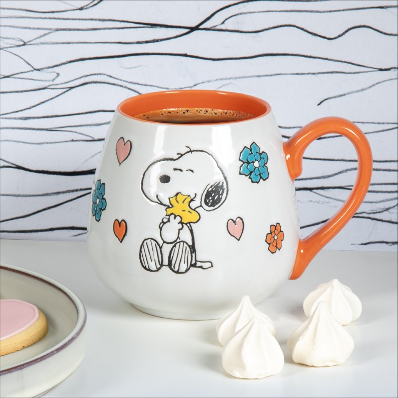 20oz Large Stoneware Mug - Peanuts Mother Baby (4 Pack)