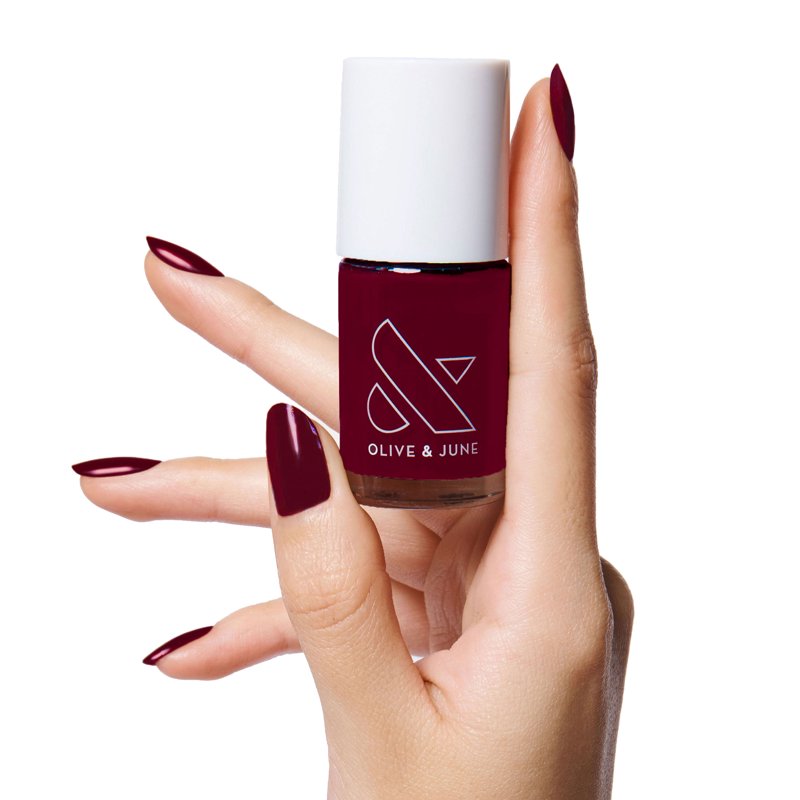 Long-Lasting Nail Polish - Rich Dark Ruby Red, Vegan & Cruelty-Free, 0.46 fl oz