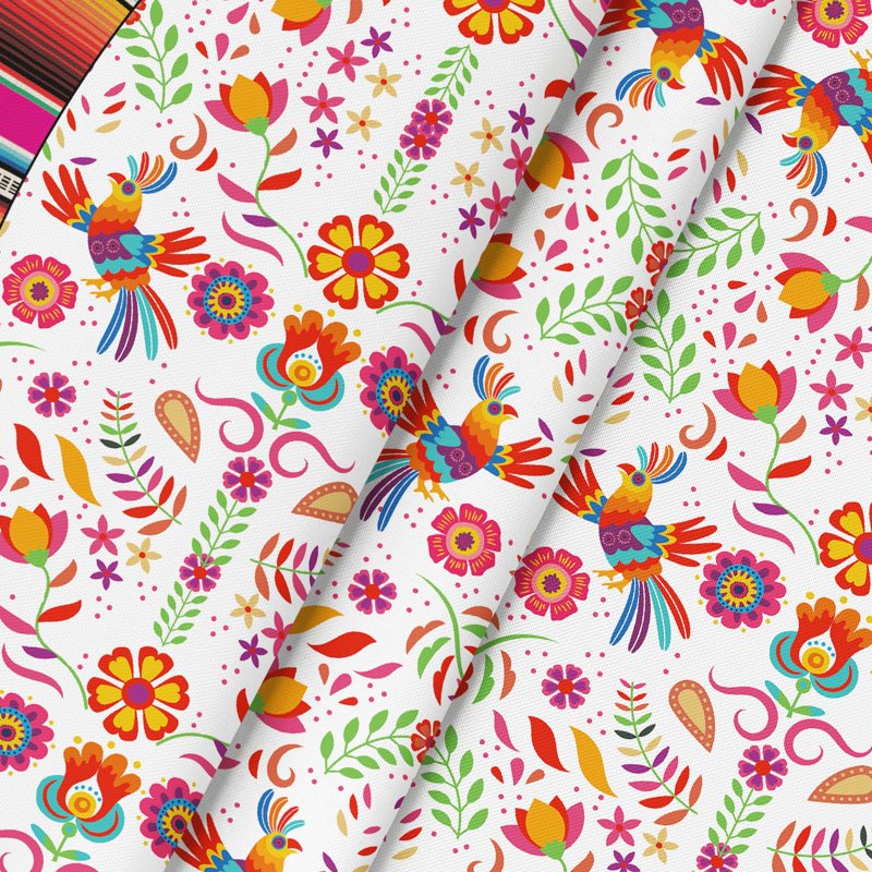 Halloween Fiesta Round 70 Inch Tablecloth - Multi Color Washable Party Decor