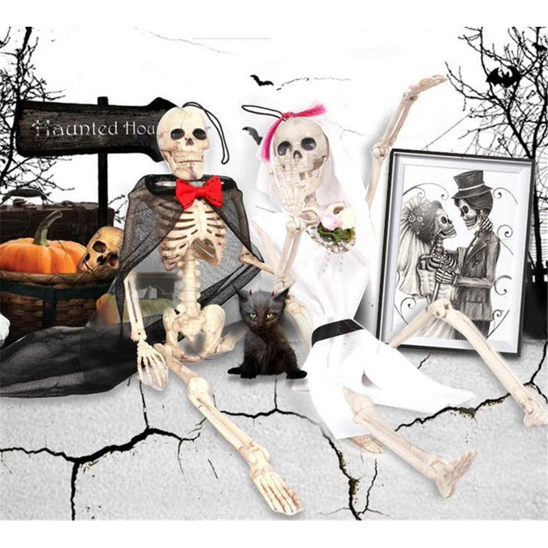 15.7 Inch Human Skeleton Halloween Decoration with Movable Joints - Party Prop