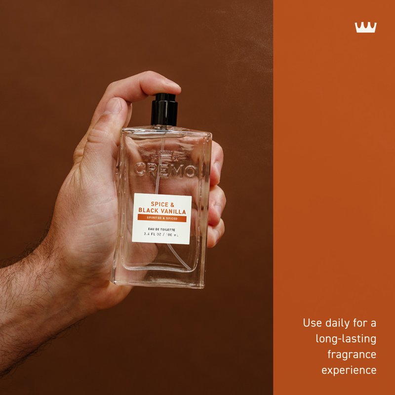 Spice & Black Vanilla Men's Cologne Spray - 3.4 oz Long-Lasting Fragrance