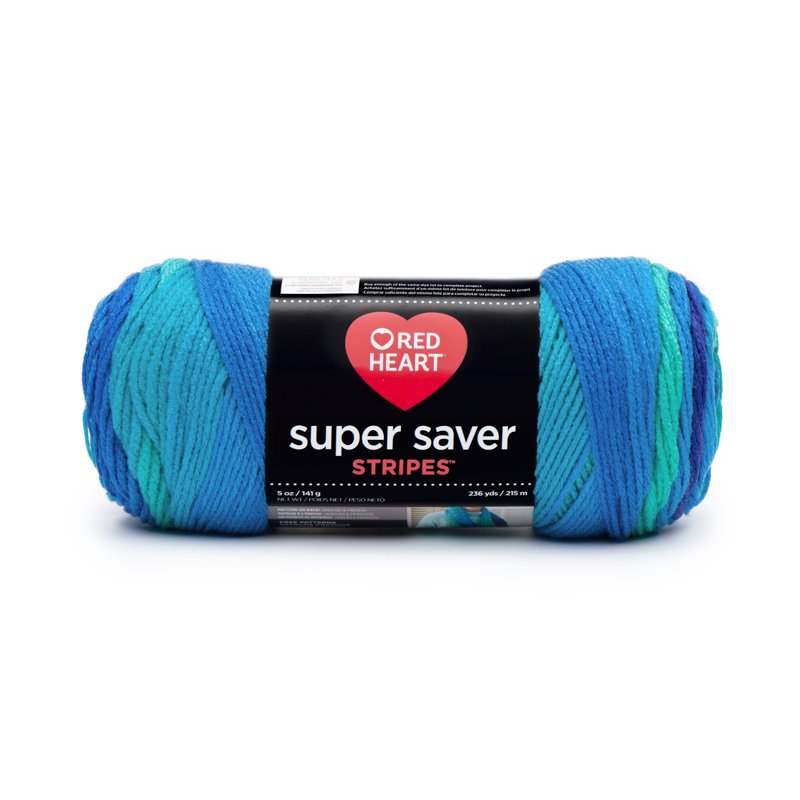 Red Heart Super Saver Worsted Acrylic Yarn 3 Pack - Coolstripe, 5oz
