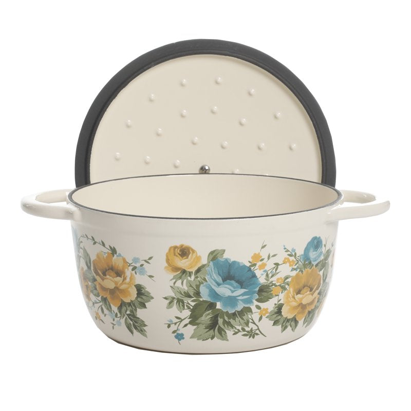 3-Quart Enamel Cast Iron Dutch Oven - Rose Shadow