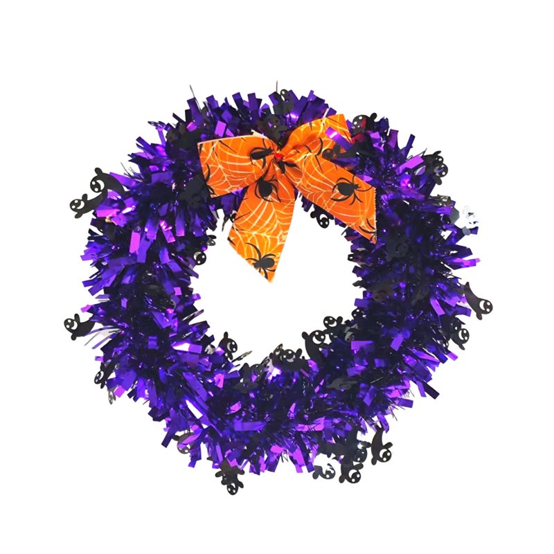 Halloween Wreath for Front Door - Spooky Fall Home Decor, Variation D
