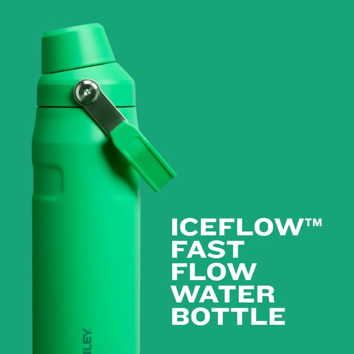 Stanley IceFlow Fast Flow Water Bottle 24 oz | Angled Spout Lid | Lightweight and Leakproof for Travel and Sports | Insulated Stainless Steel | BPA-Free | Lavender