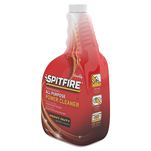 Spitfire CBD540038 Professional All Purpose Power Cleaner, Heavy Duty Degreaser Removes Resin, Paint, Oil, Ink, Gum, Pine Scent, Ready-to-Use Capped Spray, 32-Ounce (Pack of 4)