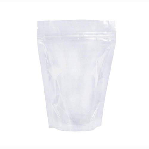 PABCK 500 Pcs 14x20cm (5.5x7.9 inch) Clear Resealable Stand Up Bags Heat Seal Zipper Lock Leakproof Reusable Storage Pouches for Zip Food Storage Lock Packaging with Tear Notches