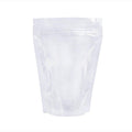 PABCK 500 Pcs 14x20cm (5.5x7.9 inch) Clear Resealable Stand Up Bags Heat Seal Zipper Lock Leakproof Reusable Storage Pouches for Zip Food Storage Lock Packaging with Tear Notches