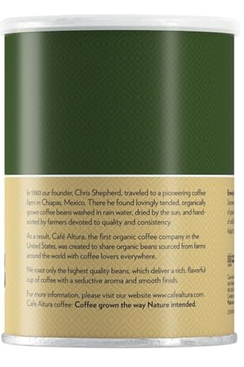 Cafe Altura Ground Organic Coffee, Fair Trade Classic Roast, 12 Ounce