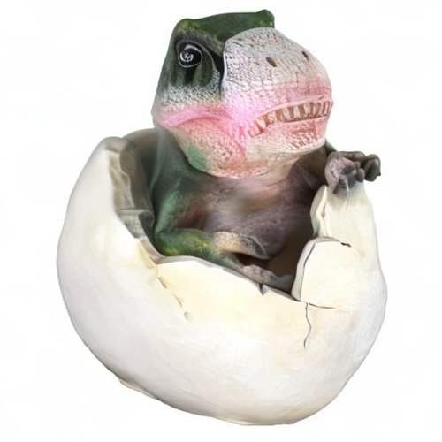 Design Toscano QM2728000 Baby Tyrannosaurus Rex Dino Egg Statue,Full Color