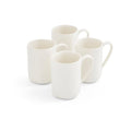 Portmeirion Sophie Conran Arbor Collection Mugs | Set of 4 Organic Shape Mugs for Coffee, Tea and Hot Cocoa | 14 Ounce Handled Mug made of Stoneware | Dishwasher Safe (Creamy White)