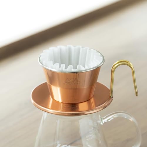 Carita WDC-155 #04105 Copper Coffee Dripper Wave Series, Handmade by Tsubame Artisans, Made in Japan, For 1 or 2 People, Drip Equipment, For 1 or 2 People, For One Person, For One or Two Cups,