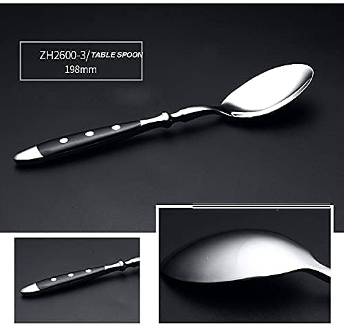 HOMECHAN 20-Piece Vintage Silverware Set with Black Bakelite Handles - Elegant Flatware for Home Kitchen & Special Occasions, Dishwasher Safe (Includes Forks, Spoons & Knives)