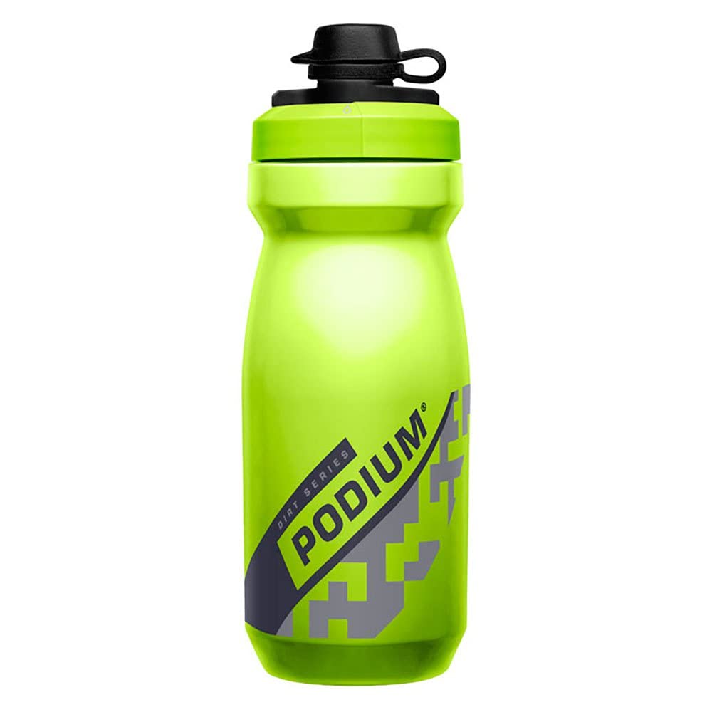CamelBak Podium Dirt Series Chill Insulated Mountain Bike Water Bottle, Mud‑Protected Nozzle with Cold Retention, 21oz, Lime